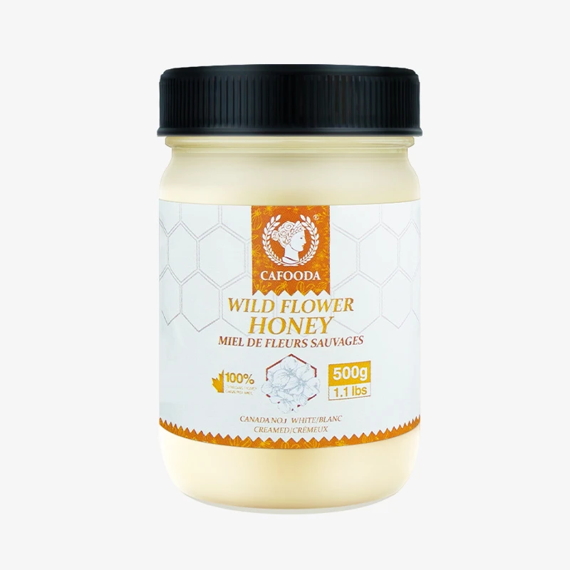 CAFOODA （加福达）加拿大原装进口奶油状百花白蜂蜜 500g