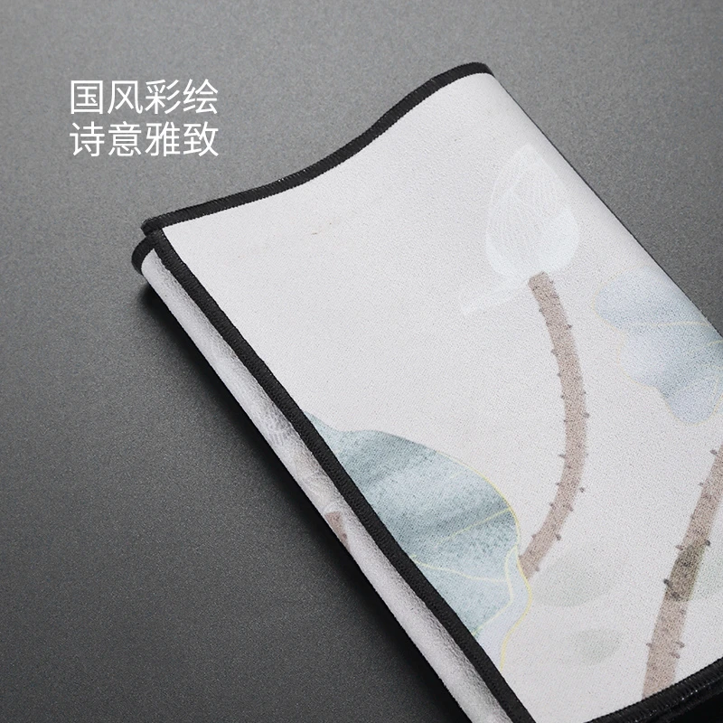 唐丰国风荷韵茶巾中式宫廷风茶布养壶功夫茶具零配中式中国风茶巾