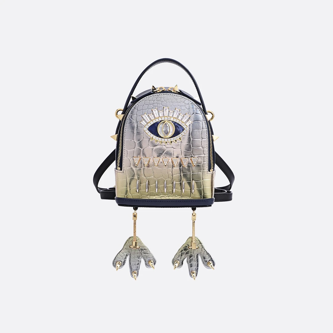 Fion/菲安妮百搭印花时尚女士生日礼物手机包双肩包 FAAFIPK050