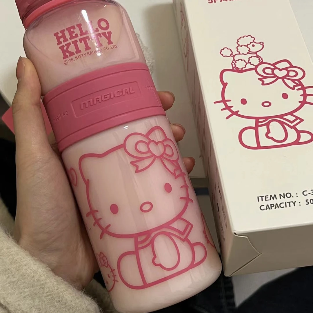 粉色猫咪可爱水杯500ml