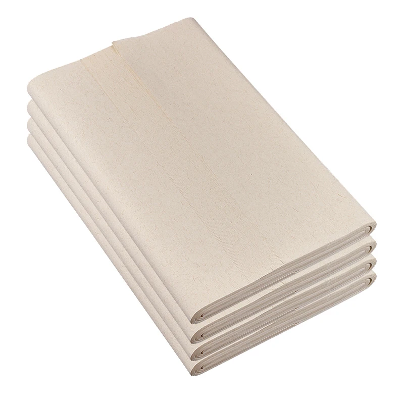 景阳阁宣纸白色半生熟加厚初学麻纸天然优质黄山麻毛笔书法专用纸