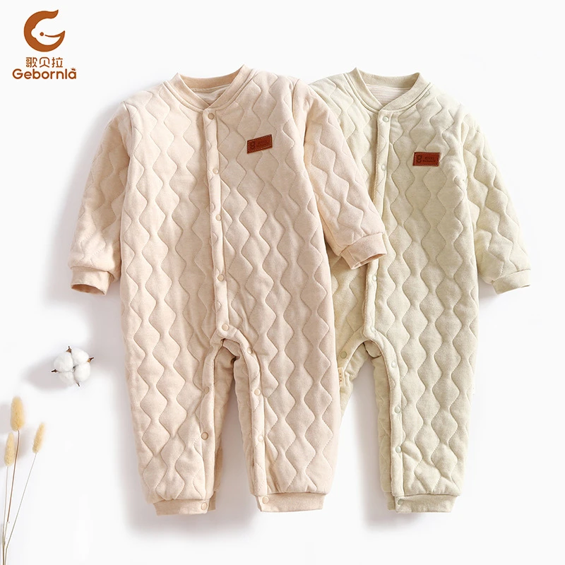 婴儿冬装棉衣连体衣秋冬季保暖棉服新生儿加厚连体衣婴儿秋冬5196