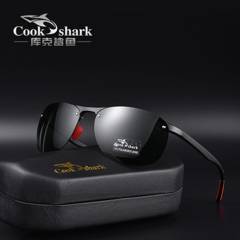 cookshark库克鲨鱼偏光墨镜太阳镜男士司机镜开车眼镜男潮TR框