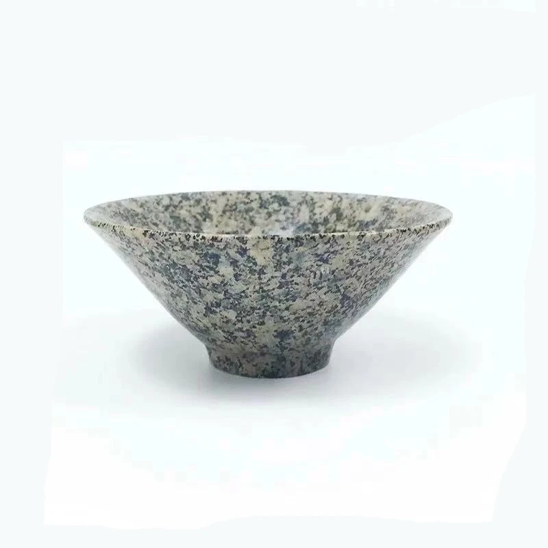 内蒙通辽麦饭石斗笠杯主人杯子水杯茶杯品茗杯大号套装茶具茶盏