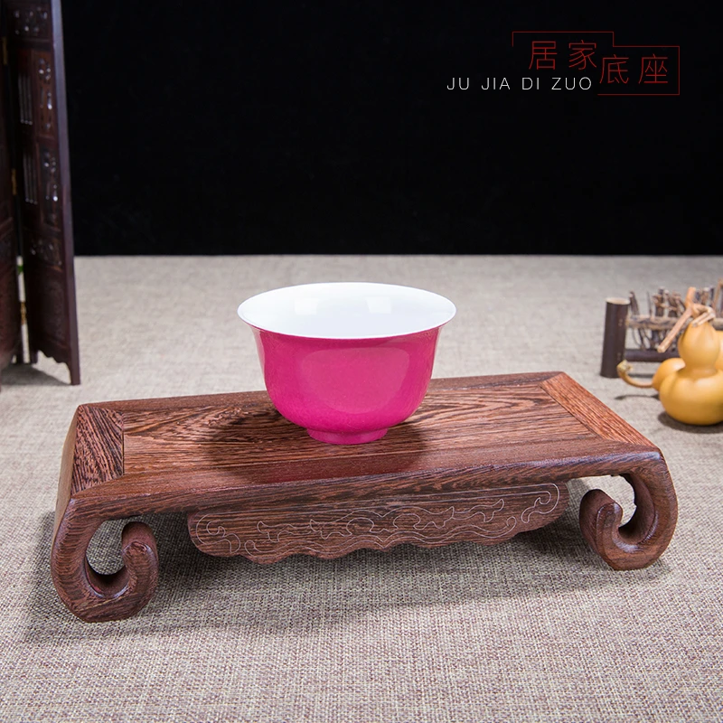 木头底座摆件核桃茶壶奇石花架佛像放石头的底座实木质托盘长方形