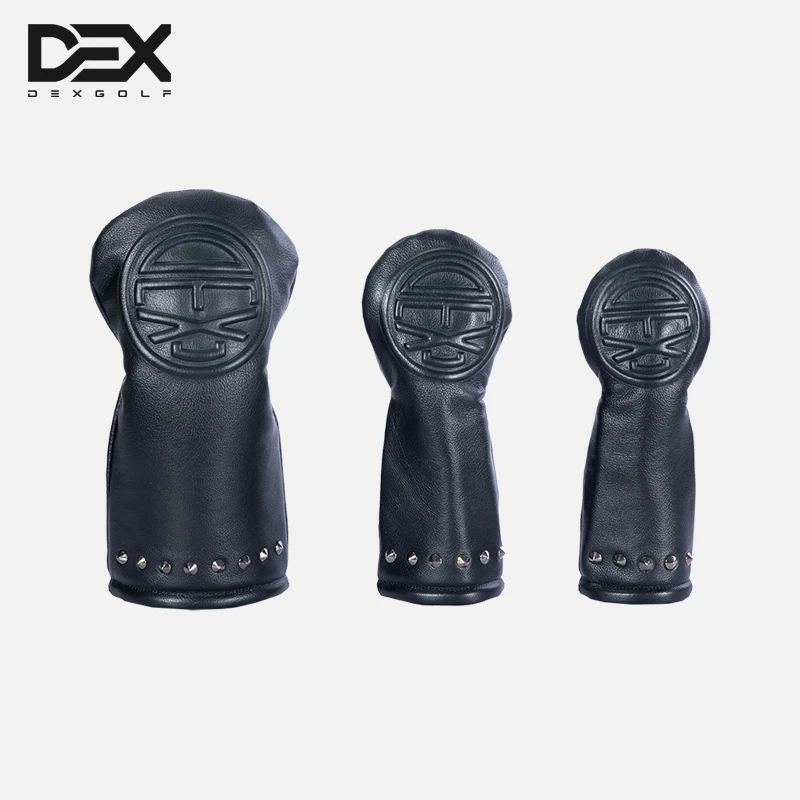DEXGOLF爵色高尔夫球杆帽套木杆套杆头保护套共三件套装 包邮