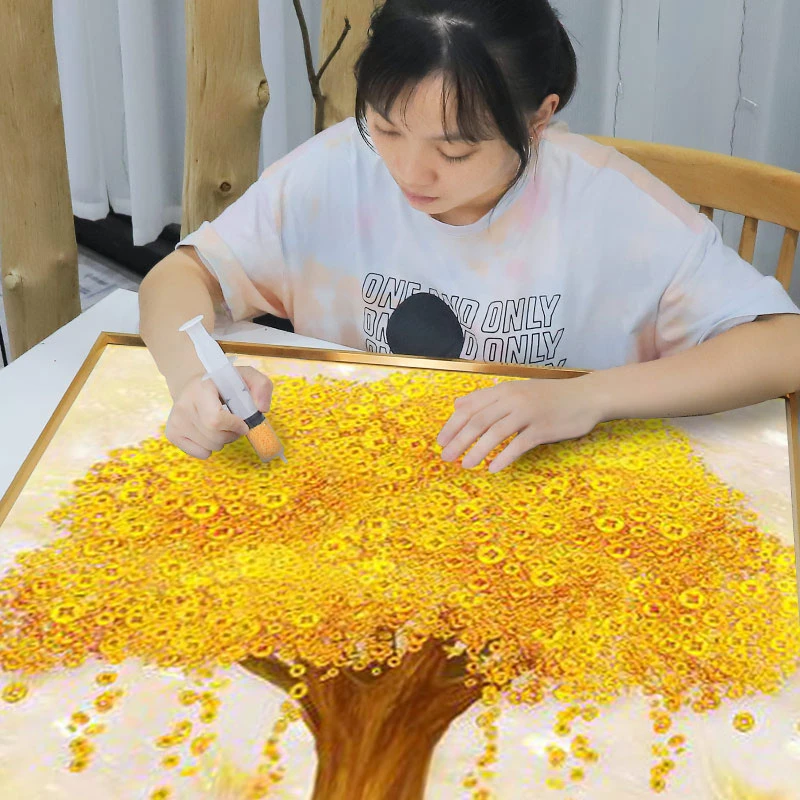 精品摇钱树钻石画满钻发财树玄关装饰挂画客厅招财钻石绣十字绣X