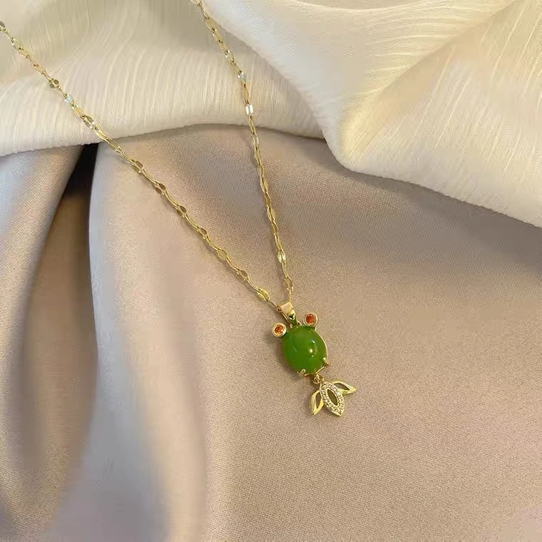 Kvdifala/卡帝法拉 钛钢项链 2454气质轻奢时尚灵动小鱼钛钢项链