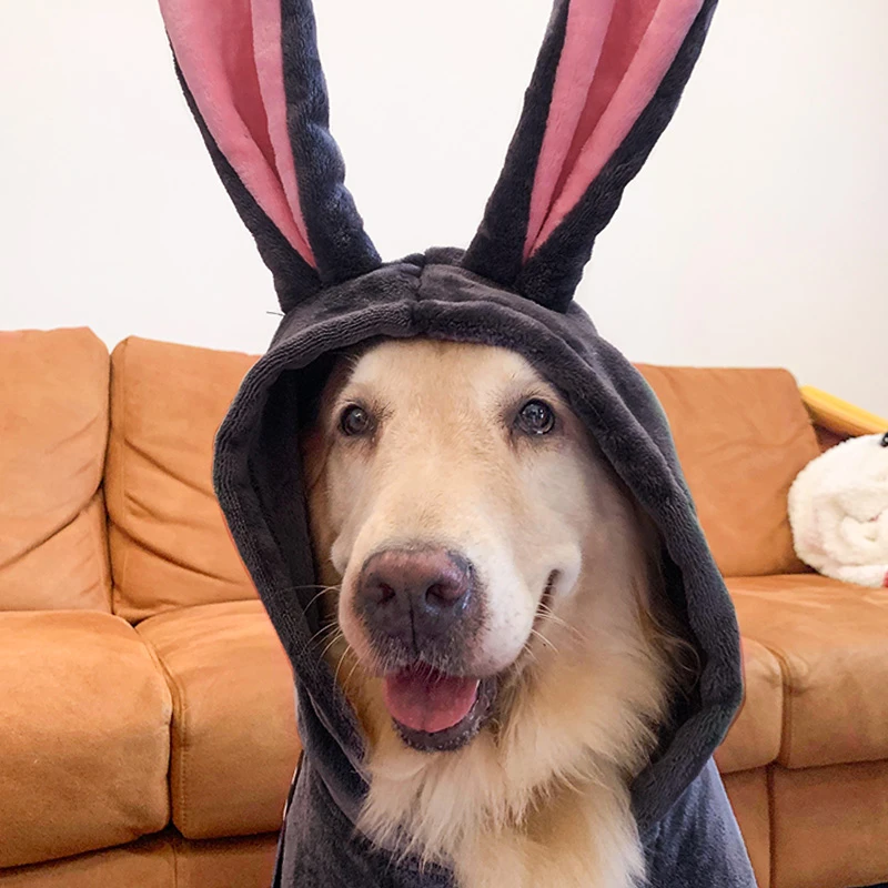大狗狗衣服兔子变身装金毛拉布拉多中型大型犬冬季加厚宠物秋冬装