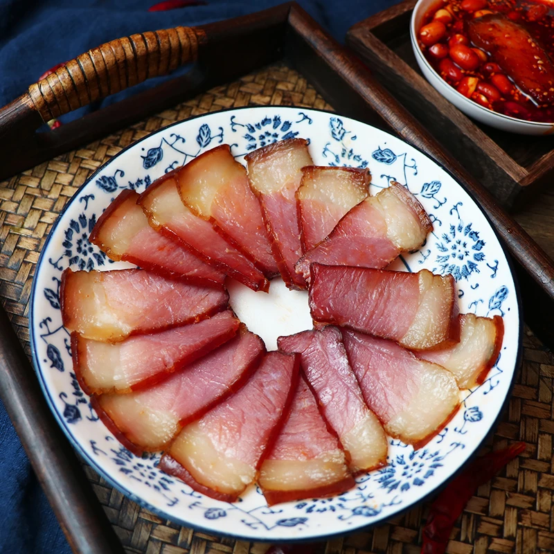 大耳农农家散养土猪四川腊味五花后腿老腊肉500g/袋