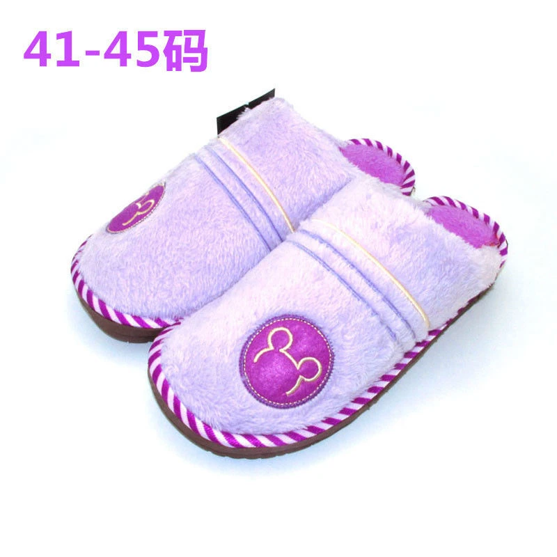 冬季加宽特大码棉拖鞋女42-43/44-45包头室内绒拖防滑大号毛毛拖