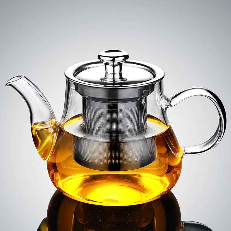 煌山玻璃茶具茶壶套装家用耐高温过滤泡茶壶加厚花茶壶单壶烧水S