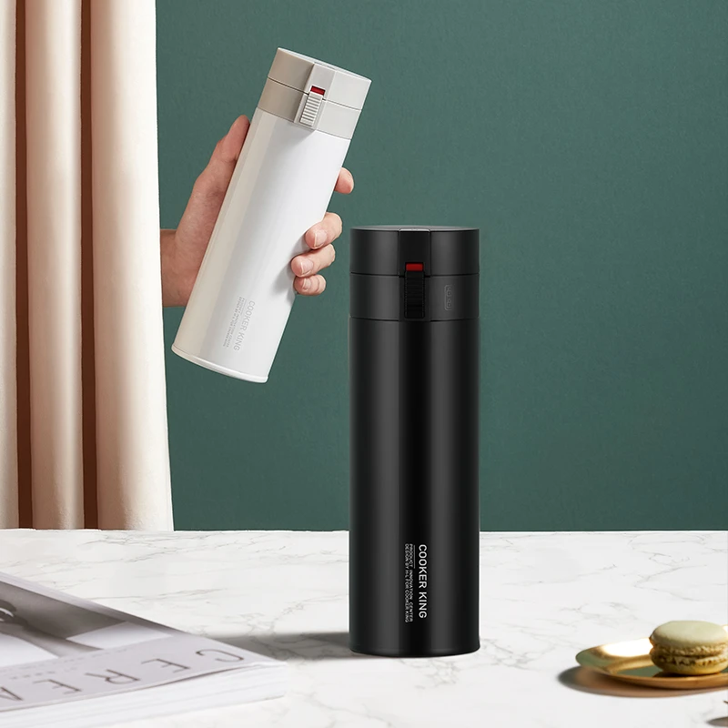 炊大皇316不锈钢水杯保温杯男车载保温杯智能大容量女士高档简约