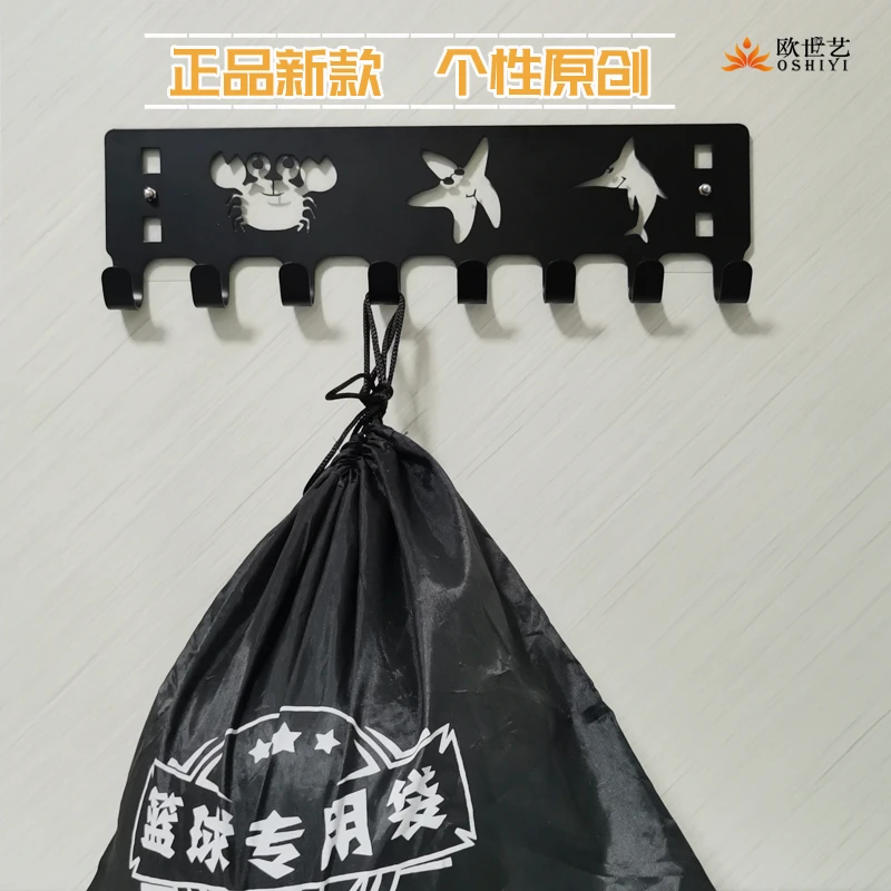 OSHIYI/欧世艺炫酷原创加厚户门壁挂墙壁免打孔挂钩八钩无痕免钉
