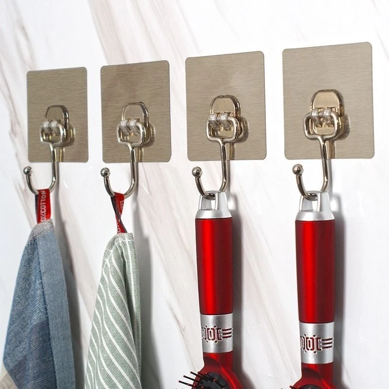 金属大号挂钩免打孔强力粘胶门后衣服浴室厨房多功能免钉大粘钩