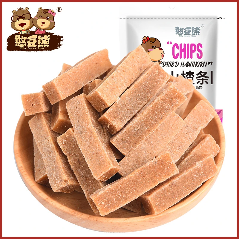 憨豆熊山楂条片500g蜜饯卷果干解馋小零食小吃休闲食品办公室批发