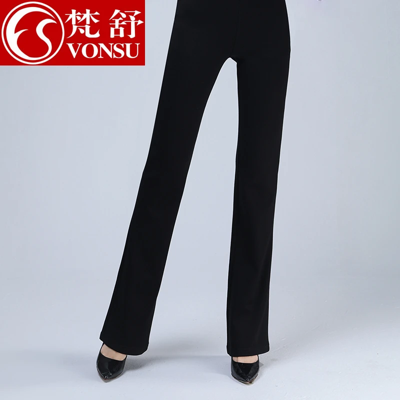 XK5753螺纹棉梵舒长裤舞蹈裤微喇形体服裤旗舰版裤子