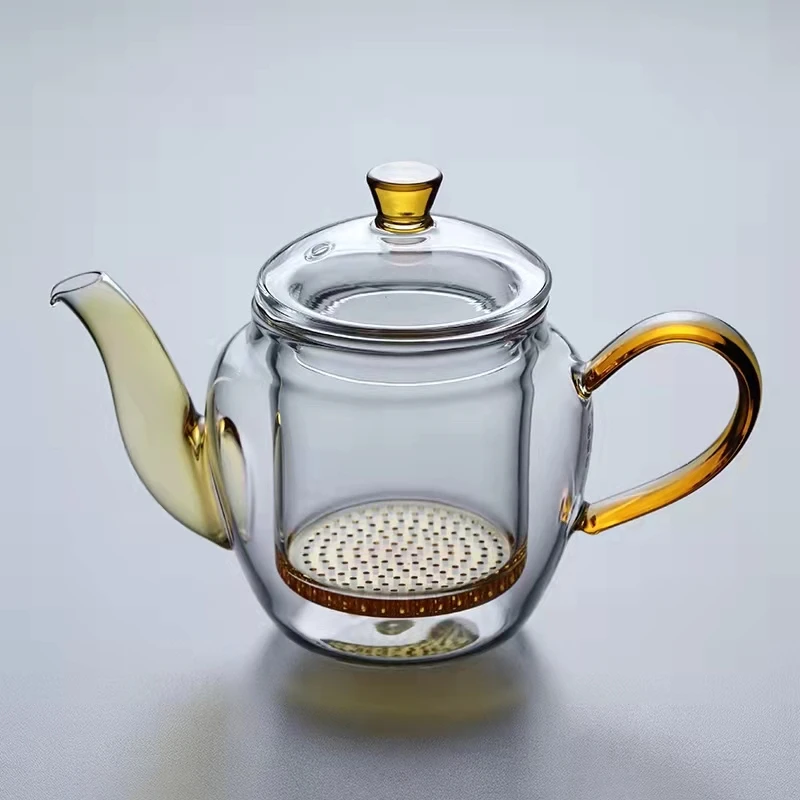 瓷溪涧瓷溪涧品德坊B-05黄色小容量茶壶家用加厚日式泡壶