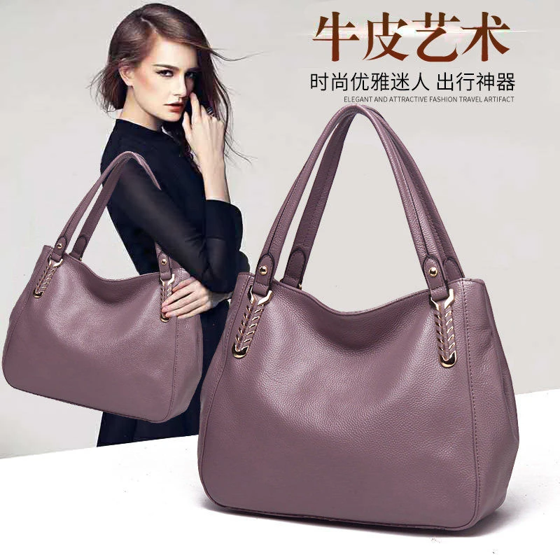 2024新款真皮女包大包手提包大容量牛皮单肩斜挎包女士包包时尚