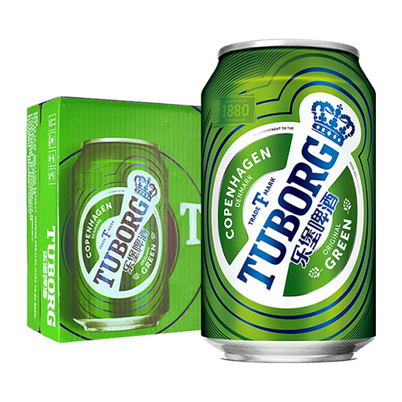 乐堡（Tuborg）啤酒330ml*24 罐装 清爽 时尚 朋友聚会【店】