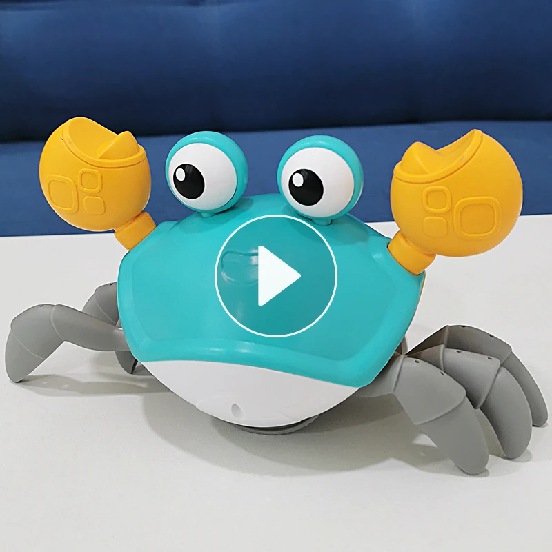 儿童电动感应自动螃蟹玩具趣味会爬动物婴儿宝宝男孩女孩益智早教