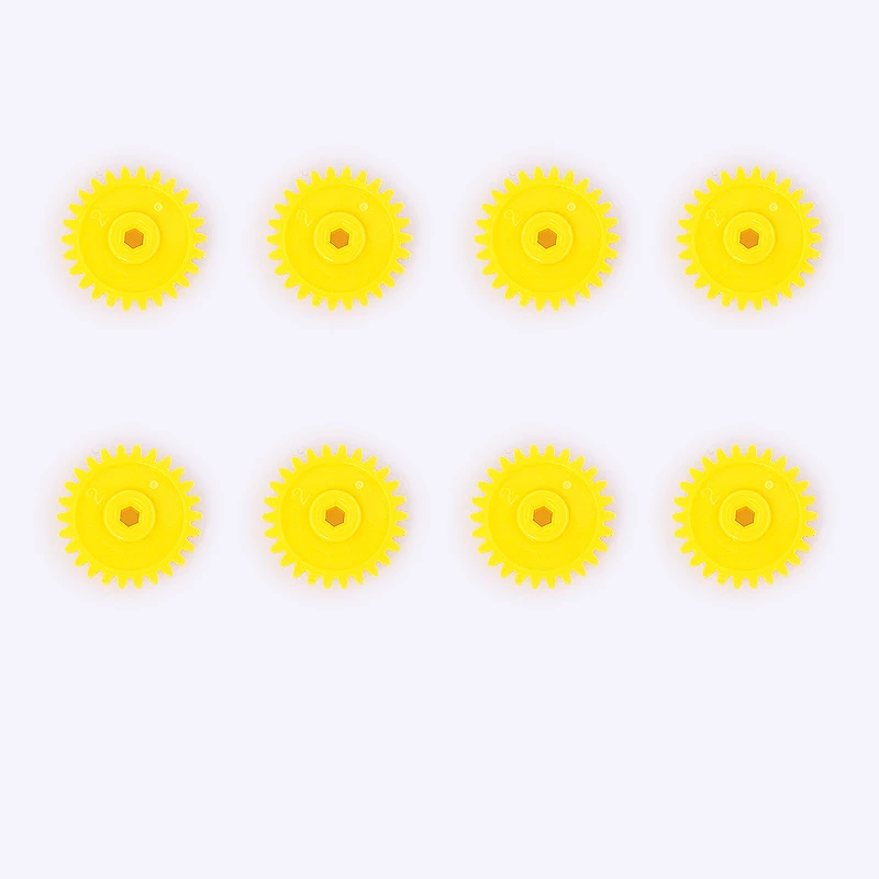 自制田宫四驱车 前驱/后驱底盘 8粒装 黄色齿轮 10312