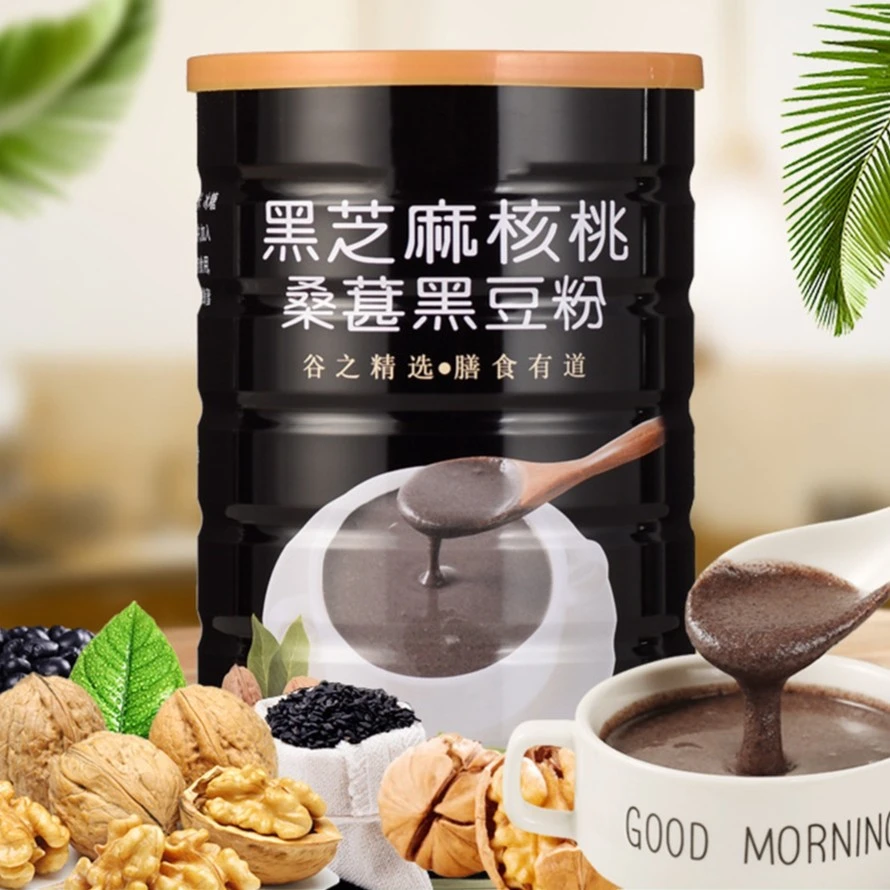 【买3送3 】 黑芝麻核桃桑葚粉 营养代餐500克/桶健康精品膳食