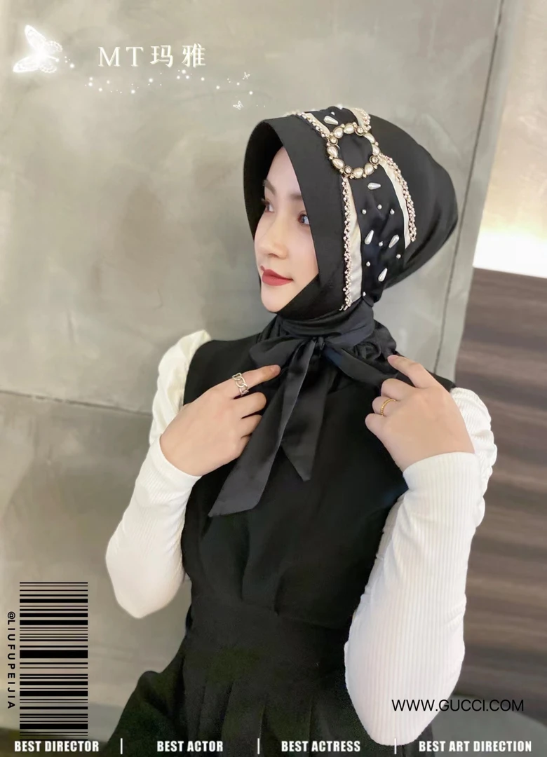 MT玛雅新款盖头卡沫方便头巾缎带蝴蝶结