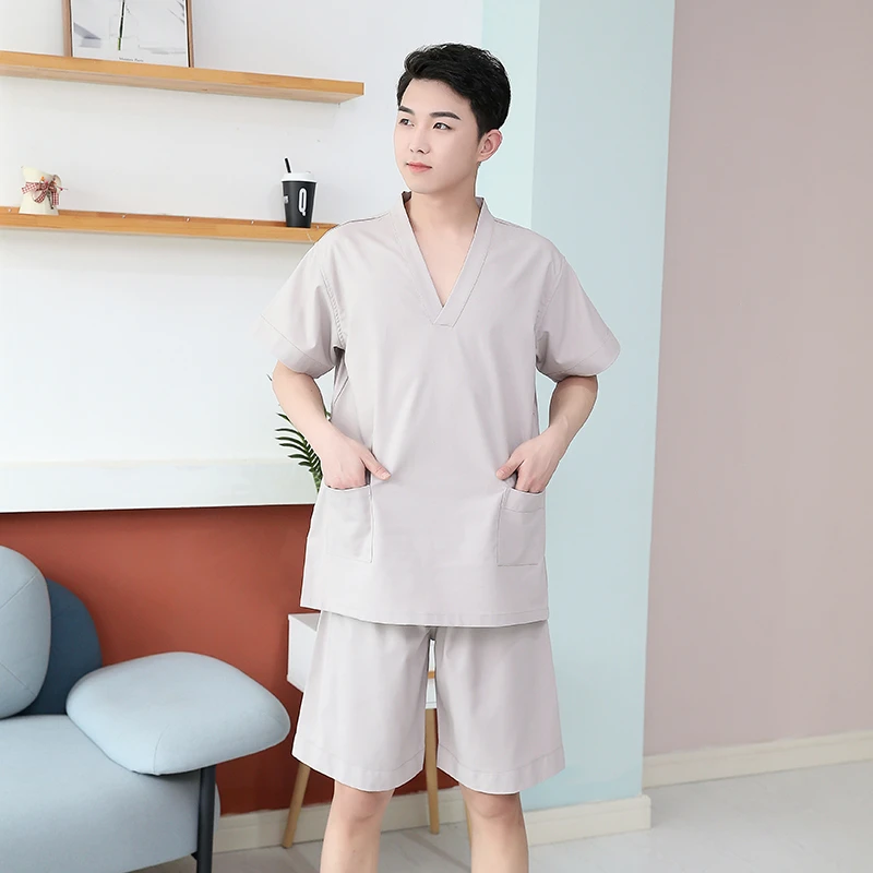新款汗蒸服家居服温泉度假服男款大码