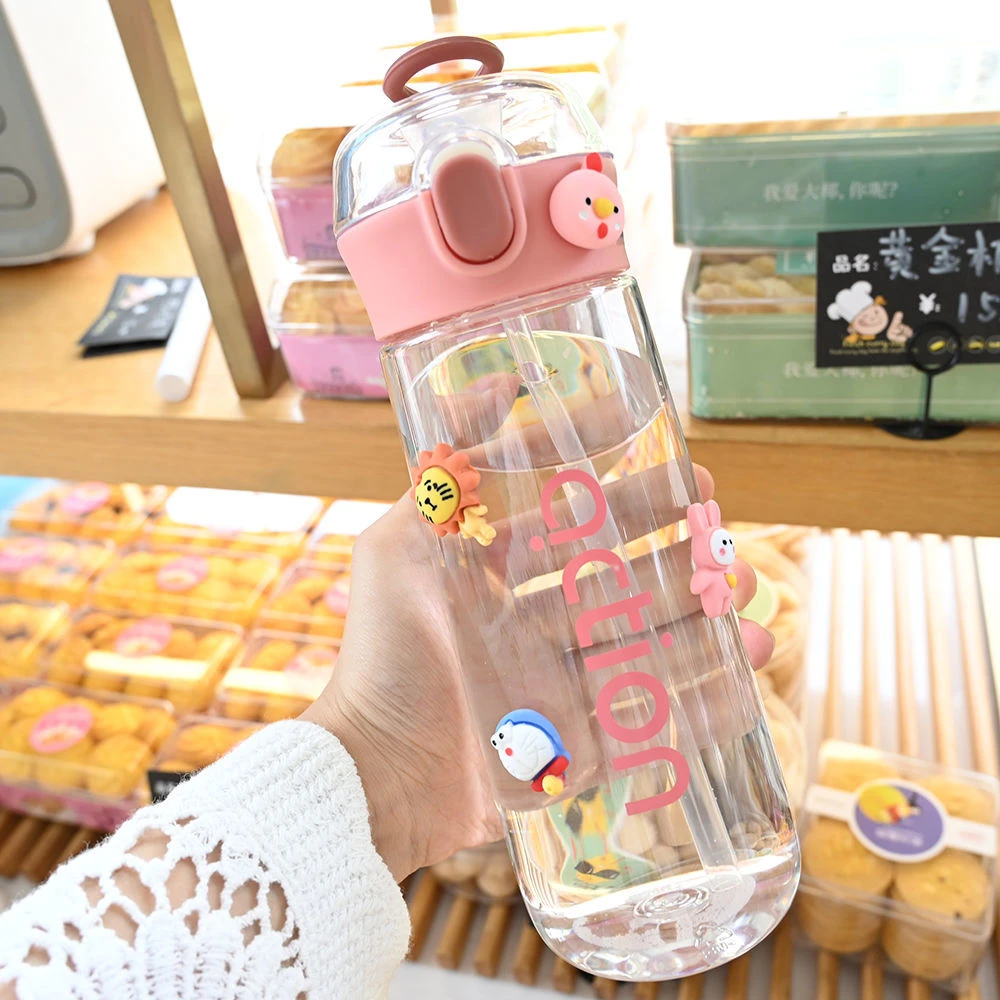 水杯女生高颜值韩版大容量可爱女学生吸管杯防摔耐热便携夏季水杯