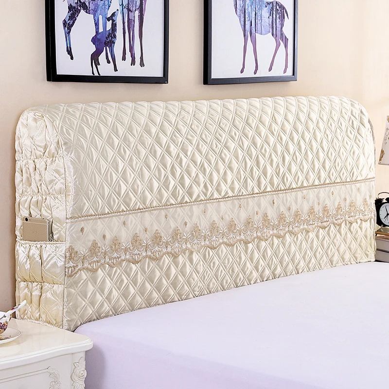 床头罩床头套双面全包床头套罩防尘罩夹棉皮床头实木床头保护套