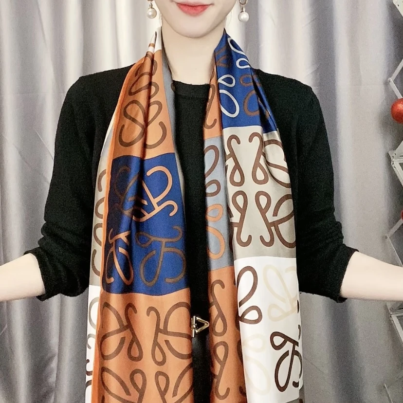 【罗马假日】新款时尚百搭大牌丝巾大方巾时尚披肩（90*180cm）