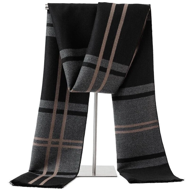 2026新款男生围巾男围巾格子保暖男士送老公送男友送爸爸生日礼盒