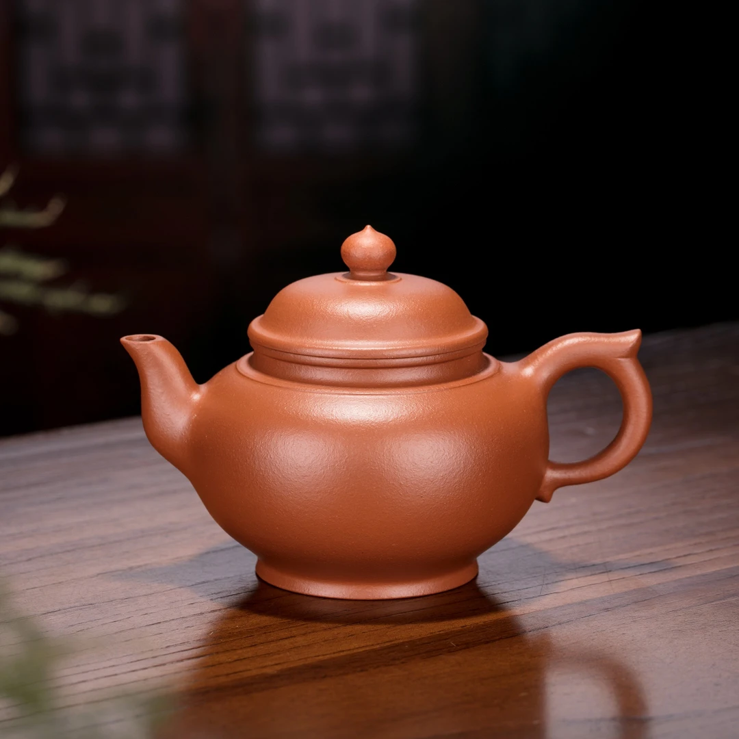 陽萱堂原矿朱泥 醉美笑樱壶  经典改款 紫砂壶全手工手工纯手工
