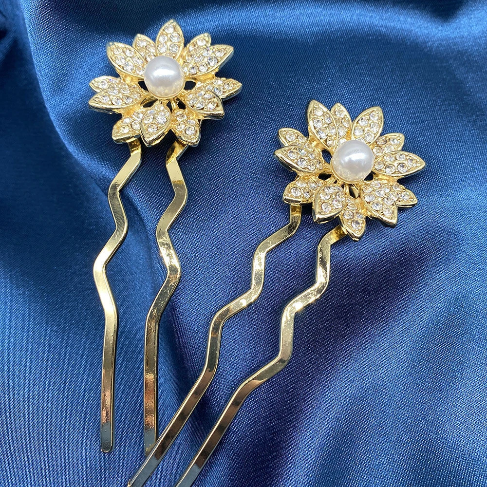 女神花大U型发簪太阳花