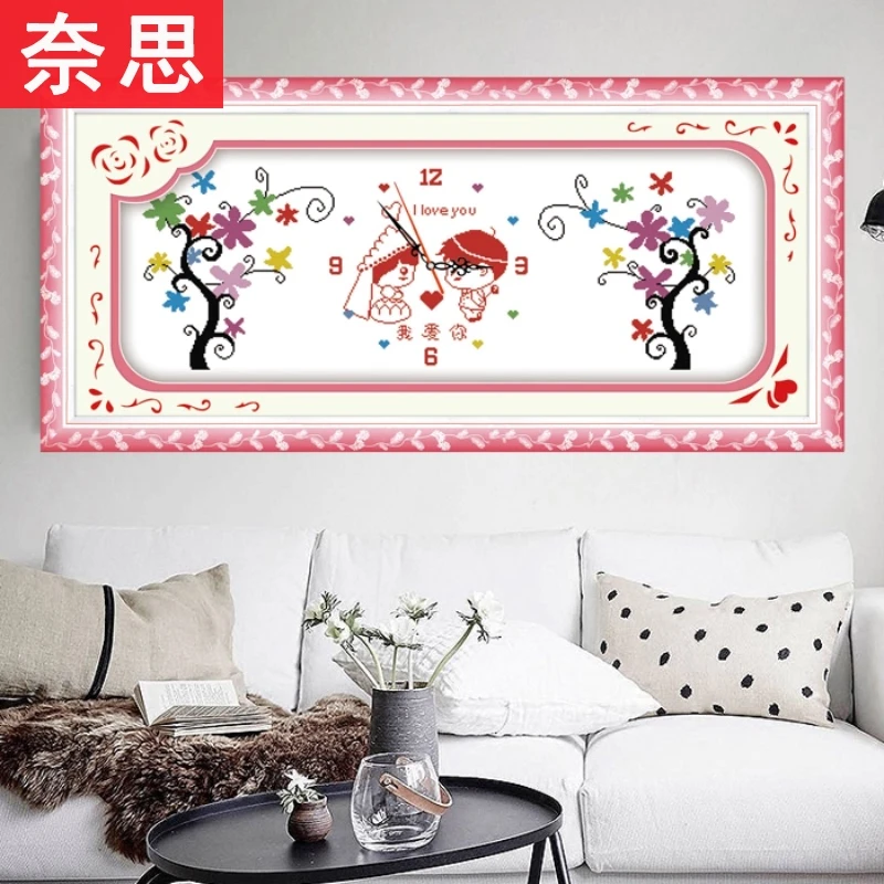 十字绣客厅挂画挂图2025新款网红家用餐厅结婚专用送新人高档