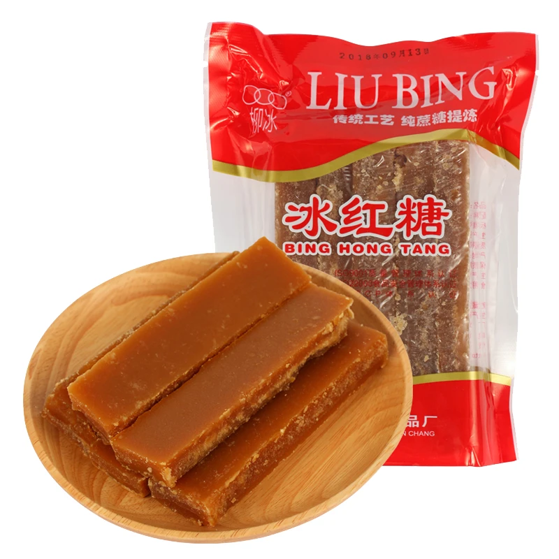 柳冰广西甘蔗红糖块月经期酵素冰红糖清甜红片糖独立手工柳冰红糖