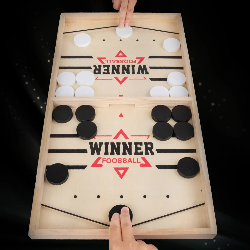弹弹棋桌面弹射木制双人对战家庭亲子互动玩具儿童益智类桌游游戏