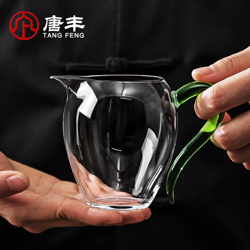 唐丰玻璃公道杯带手柄防烫家用大容量耐热分茶器小清新茶海T