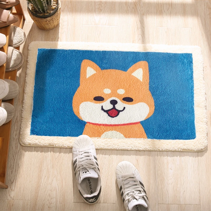 宏兴卫生间门口吸水地垫浴室防滑脚垫卡通进门门垫家用卧室地毯