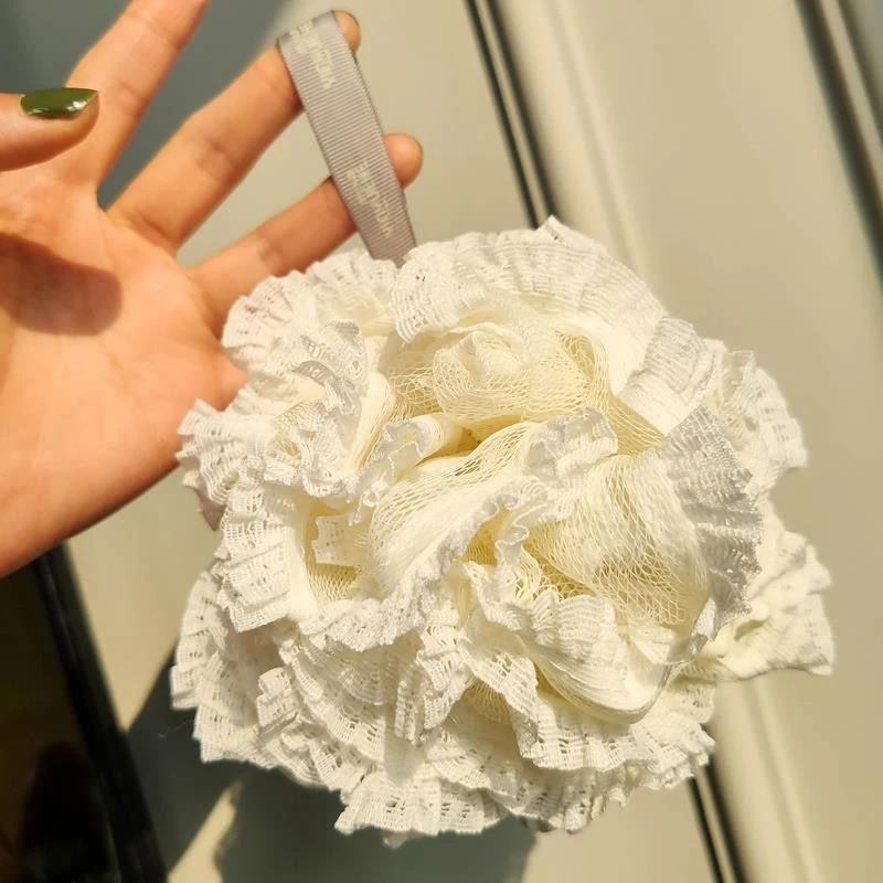 【好物推荐】高档沐浴球大号搓背超柔软浴花可爱蕾丝澡泡泡澡沐浴花