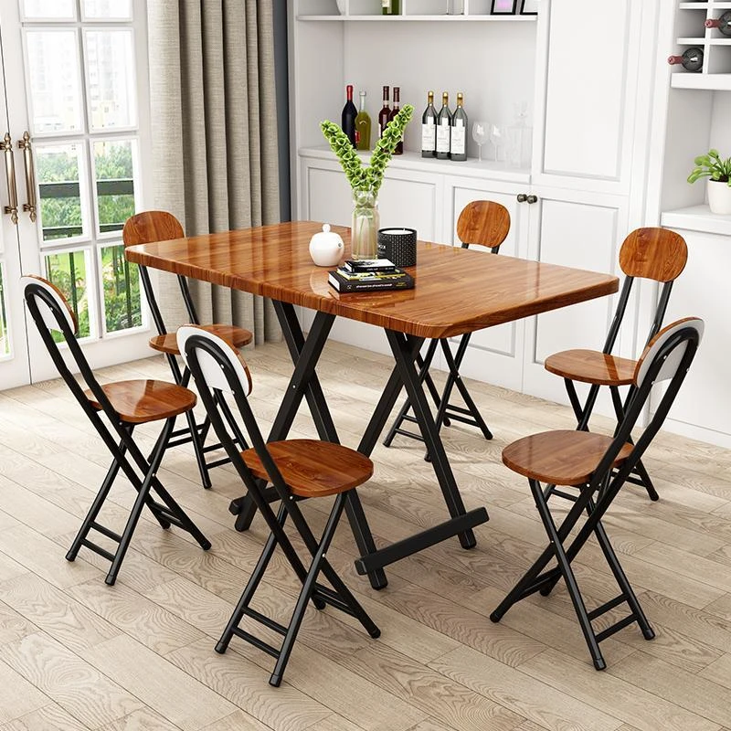 折叠桌子餐桌家用简易简约桌椅长条长条桌饭桌子可折叠长方形办公