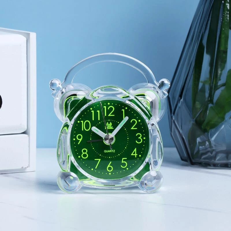 静音闹钟2021年新款水晶小闹钟学生用智能男孩儿童女孩起床神器