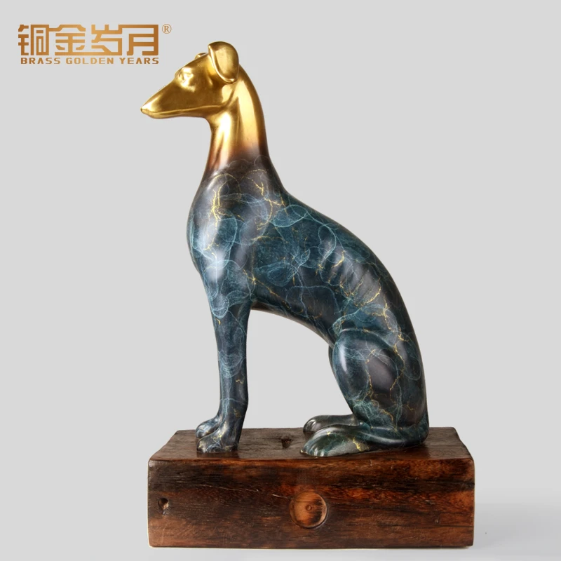 绅士狗狗黄铜摆件