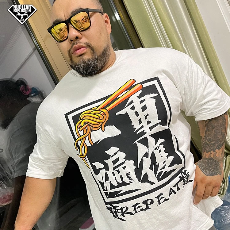 DW联名骑着哈雷吃北京宝哥特定款新版合理宽松落肩纯棉短袖T恤