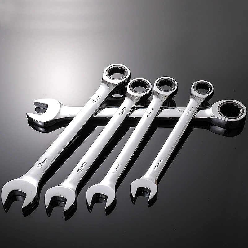 快速双向棘轮扳手开口梅花两用加长72齿轮多功能五金工具套装