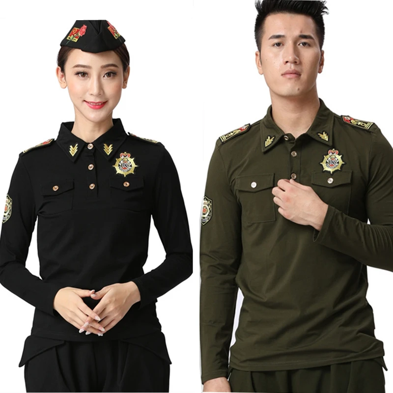 （老师同款）秋季广场舞T恤女长袖水兵舞服装吉特巴舞蹈服上衣演出