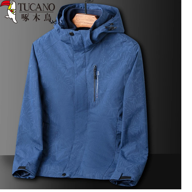 TUCANO/啄木鳥冲锋衣三合一可拆卸秋冬软壳加绒加厚男防水滑雪服