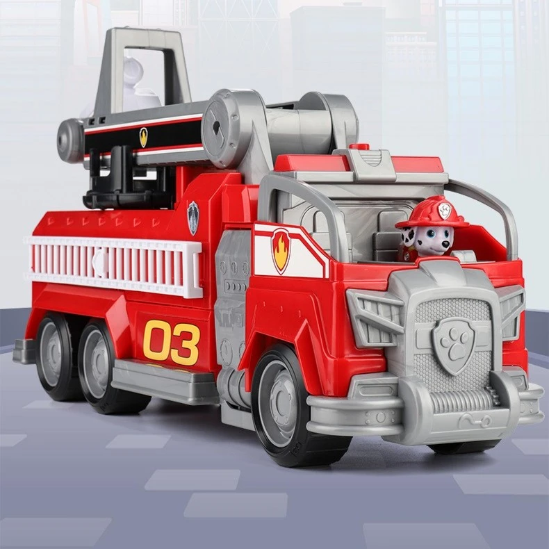 超级飞侠正版汪汪队大电影毛毛消防车同款带水炮