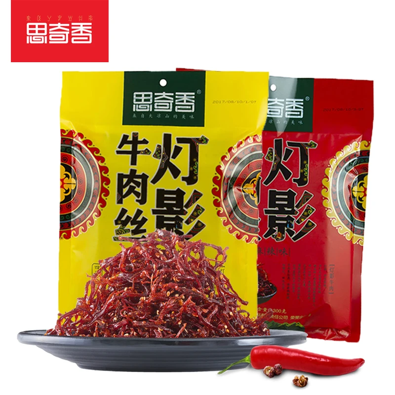 思奇香灯影牛肉丝300g四川特产休闲零食麻辣味独立包装川味传统